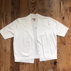 NWT White Short Sleeve Sweater